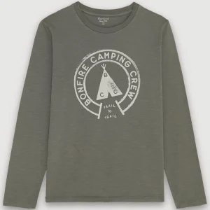 Cheap Hartford Bonfire T-shirt Military Green