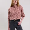 Cheap Hartford Calim Shirt Brick & Pink
