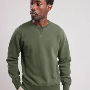 Shop Hartford Crew Sweatshirt Military Green