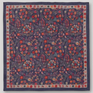 Fashion Hartford Flower Scarf Navy Blue