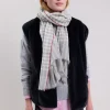 Flash Sale Hartford Gingham Scarf Light Gray