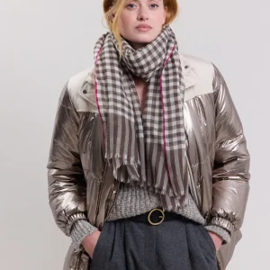 Online Hartford Gingham Scarf Brown
