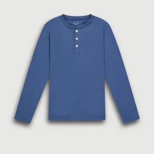 Online Hartford Henley T-shirt Cobalt Blue
