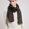 Hot Hartford Herringbone Scarf Military Green