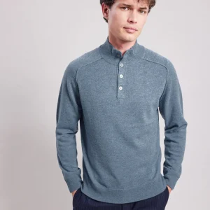 Fashion Hartford High Neck Sweater Denim