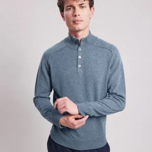 Fashion Hartford High Neck Sweater Denim
