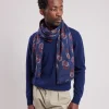 Outlet Hartford Indigo Scarf Indigo & Red