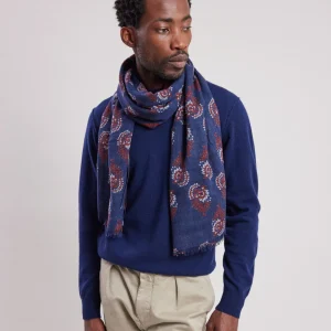 Outlet Hartford Indigo Scarf Indigo & Red