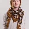 Cheap Hartford Leopard Scarf Camel