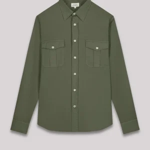 Cheap Hartford Patrol Shirt Military Green