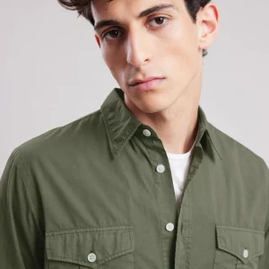 Cheap Hartford Patrol Shirt Military Green
