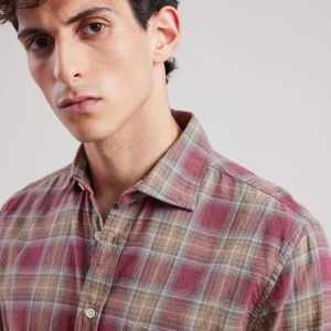Best Sale Hartford Paul Shirt Red & Camel
