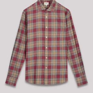 Best Sale Hartford Paul Shirt Red & Camel