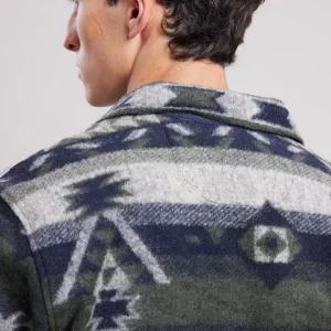 Sale Hartford Perry Jacket Navy & Green