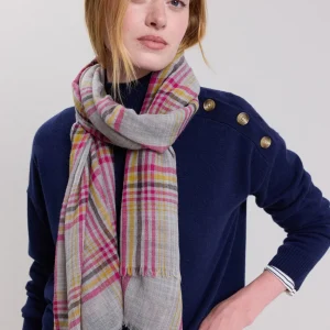 Hot Hartford Plaid Scarf Gray