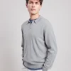 Hot Hartford Polo Collar Sweater Gray