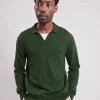 Shop Hartford Polo Collar Sweater Forest Green