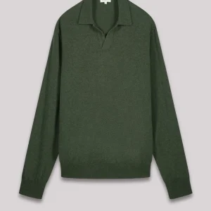 Shop Hartford Polo Collar Sweater Forest Green