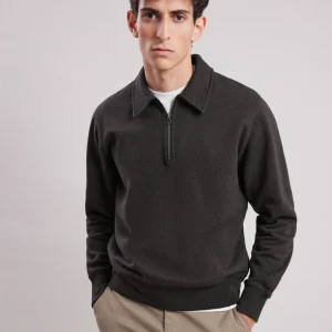 Best Sale Hartford Polo Zipper Sweatshirt Carbon
