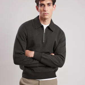 Best Sale Hartford Polo Zipper Sweatshirt Carbon