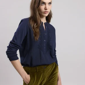 Cheap Hartford Taenia T-Shirt Midnight Blue