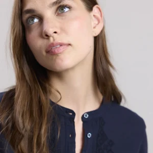 Cheap Hartford Taenia T-Shirt Midnight Blue