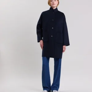 Cheap Hartford Vadim Coat Navy Blue