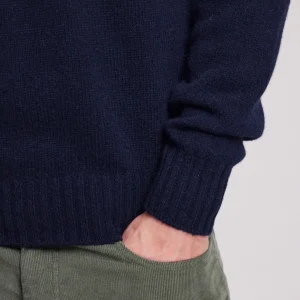 Hot Hartford Vee Sweater Navy Blue